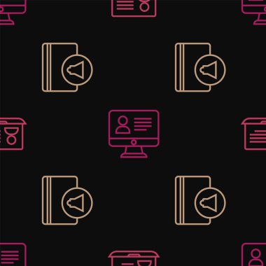 Çevrimiçi sınıf, ses kitabı ve kusursuz şablona ayarla. Vektör