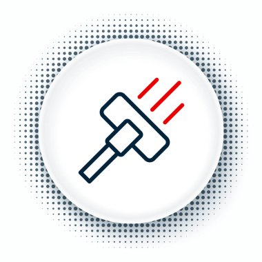 Elektrik süpürgesi simgesi beyaz arkaplanda izole edildi. Renkli taslak konsepti. Vektör