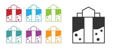 Siyah Mayın giriş simgesi beyaz arka planda izole edildi. Simgeleri renklendirin. Vektör