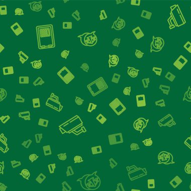 Hat güvenli, güvenlik kamerası ve adalet terazisini kusursuz şekilde ayarla. Vektör