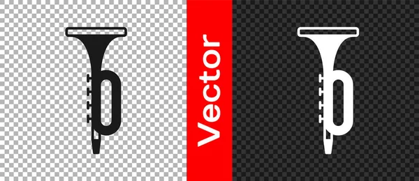 Черный Значок Трубы Изолирован Прозрачном Фоне Музыкальный Инструмент Вектор — стоковый вектор