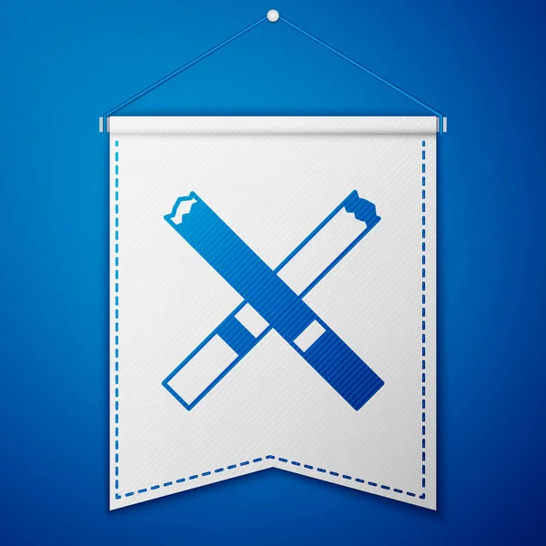 Blaues Zigarettensymbol Isoliert Auf Blauem Hintergrund Tabakzeichen Raucher Symbol Weiße — Stockvektor