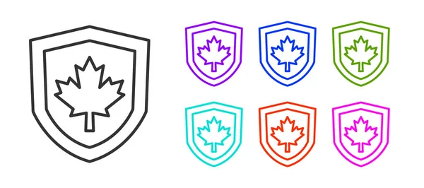 Прапор Канади Щиті Ізольований Білому Тлі Розфарбуйте Ікони Вектор — стоковий вектор
