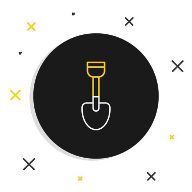 Çizgi Kürek oyuncak simgesi beyaz arkaplanda izole edildi. Renkli taslak konsepti. Vektör