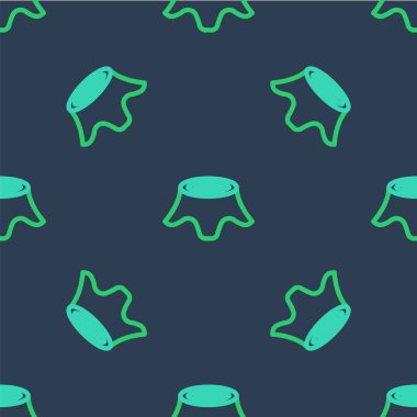 Çizgi Ağacı ağaç gövdesi simgesi mavi arkaplanda izole edilmiş kusursuz desen. Vektör