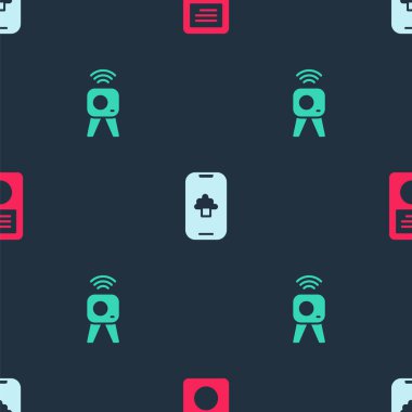 Müzik çaları, bulut teknolojisi verileri ve web kameralarını kusursuz şekilde ayarla. Vektör