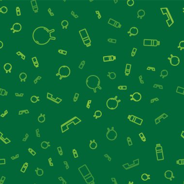 Kettlebell hattını, Step platformunu ve fitness sallayıcısını kusursuz desene ayarlayın. Vektör