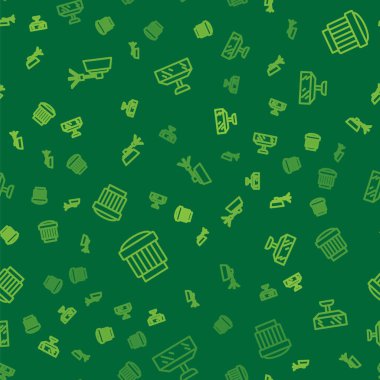 Satır Softbox ışığını, kamera fotoğraf lensini ve kusursuz deseni ayarla. Vektör