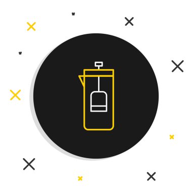 Fransız basın simgesi beyaz arkaplanda izole edildi. Renkli taslak konsepti. Vektör