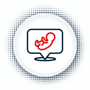 Çizgi Bebeği simgesi beyaz arkaplanda izole edildi. Renkli taslak konsepti. Vektör