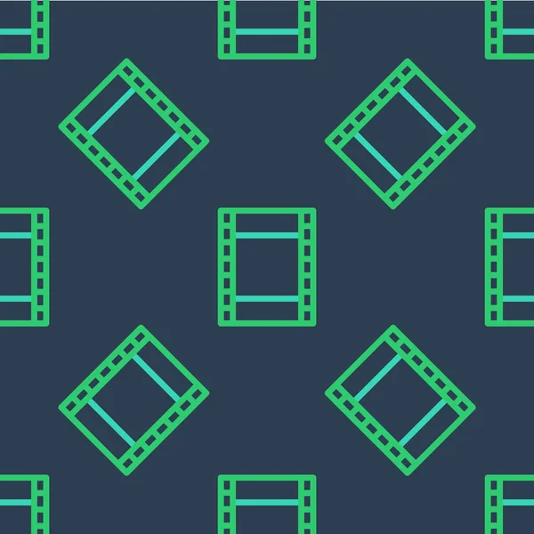 Linie Spielen Video Symbol Isoliert Nahtlose Muster Auf Blauem Hintergrund — Stockvektor