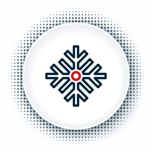 Line Snowflake Symbol Isoliert Auf Weißem Hintergrund Frohe Weihnachten Und — Stockvektor