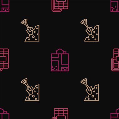 Dinamit, Kürek ve Taş ve Mayın girişini kusursuz bir şekilde ayarlayın. Vektör