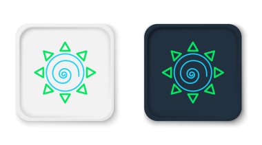 Çizgi Sun simgesi beyaz arkaplanda izole edildi. Renkli taslak konsepti. Vektör