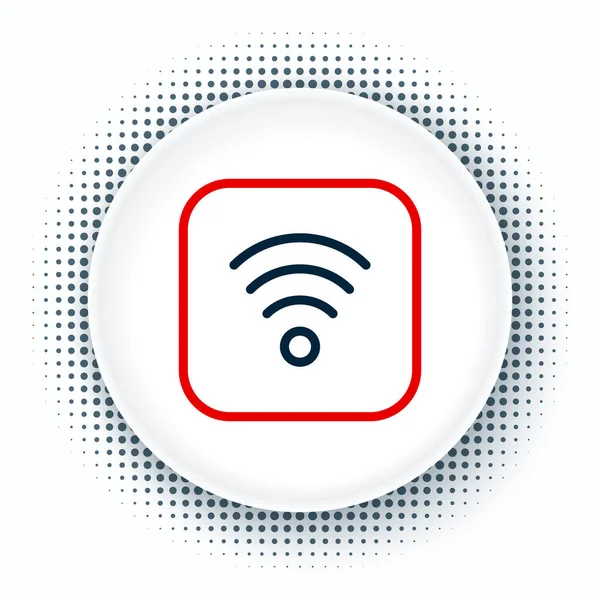 Ligne Réseau Internet Sans Fil Icône Symbole Isolé Sur Fond — Image vectorielle