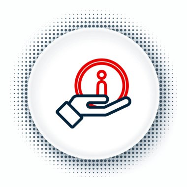 Satır Bilgisi simgesi beyaz arkaplanda izole edildi. Renkli taslak konsepti. Vektör