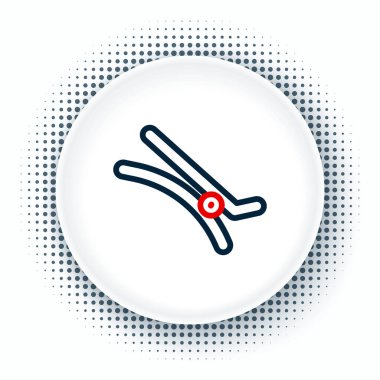 Beyaz arkaplanda çizgi saç tokası simgesi izole edildi. Renkli taslak konsepti. Vektör