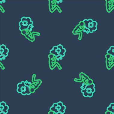 Satır yardım simgesi mavi arkaplanda izole edilmiş kusursuz desen. Vektör