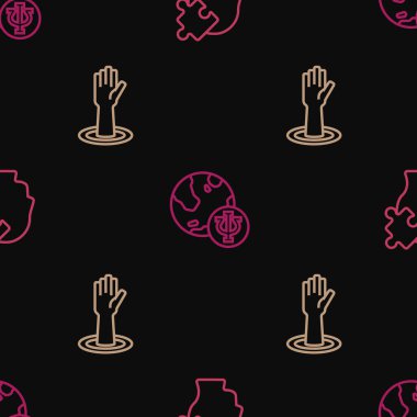 Soruna çizgi çözümü, el ve psikolojiye yardım ve Psi 'yi kusursuz bir şablona ayarlayın. Vektör