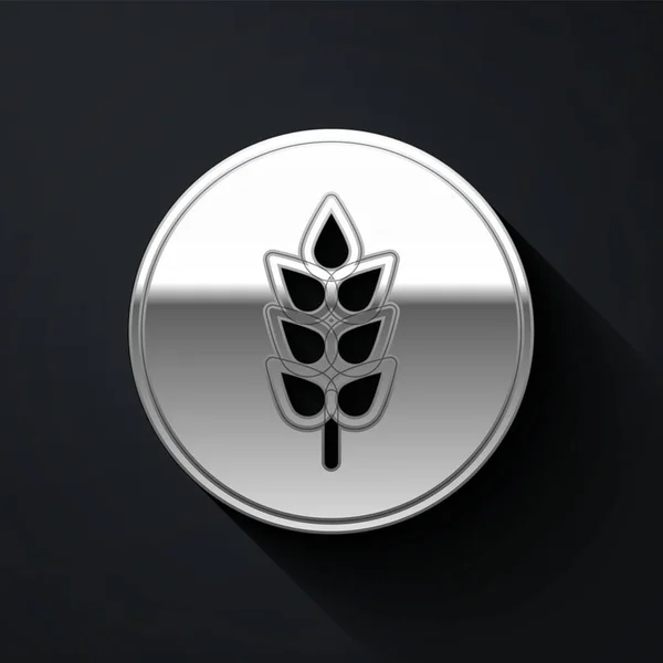 Srebrne Zboża Ryżem Pszenicą Kukurydzą Owsem Żytem Ikoną Jęczmienia Czarnym — Wektor stockowy