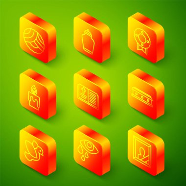 Anıt çelenk, cenaze vazosu, yanan mum, kutsal kitap haçlı tabut, güvercin ve gözyaşı göz yaşartıcı ikon. Vektör