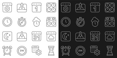 Eski Kum Saati, Takvim Sonbaharı, Zaman Satranç Saati, Kronometre, Saat, Bahar ve Simge. Vektör