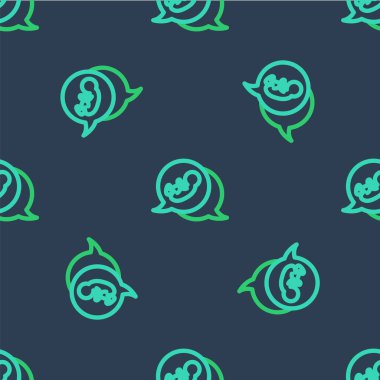 Çizgi Bebek simgesi mavi arka planda kusursuz desen izole etti. Vektör