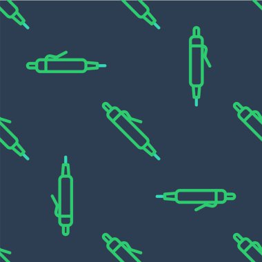 Satır Kalemi simgesi mavi arkaplanda izole edilmiş kusursuz desen. Vektör