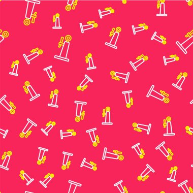 Çizgi Birası simgesi kırmızı arkaplanda izole edilmiş. Vektör