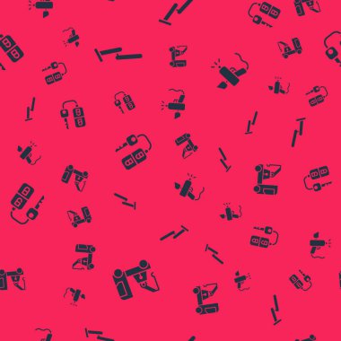 Çekici, cam sileceği uzaktan kumandalı araba anahtarı ve kusursuz desenli boya tabancası. Vektör