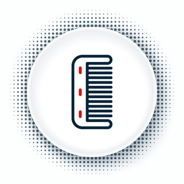 Beyaz arkaplanda çizgi saç fırçası simgesi izole edildi. Taraklı saç işareti. Berber sembolü. Renkli taslak konsepti. Vektör