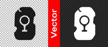 Şeffaf arkaplanda kara büyü simgesi izole edildi. Rune taşı. Vektör