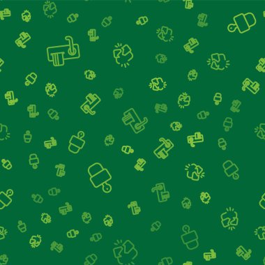 Dijital kapı kilidini, kilidi ve anahtarı ayarla. Kırık desen üzerinde çatlak var. Vektör