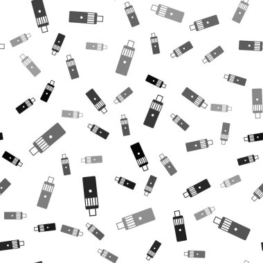 Siyah Vape mod aygıt simgesi beyaz arkaplanda izole edilmiş pürüzsüz desen. Tüttürme aleti. Buharlaştırıcı Cihaz. Vektör