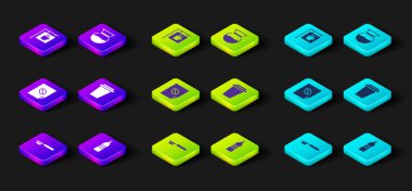 Kahve filtresi tutacağı, şişe suyu, poster, bardak, kahve makinesi ve tabela ikonunun üzerine dök. Vektör