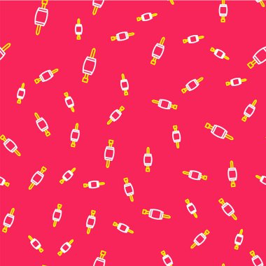 Çizgi Tornavida simgesi kırmızı arkaplanda izole edilmiş. Servis aracı sembolü. Vektör