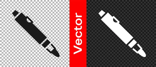 Black Marker Stift Symbol Isoliert Auf Transparentem Hintergrund Vektor — Stockvektor