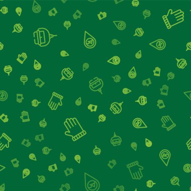 Çizgi kayak kaldırma, Noel eldiveni ve dağlı yeri kusursuz bir şekilde ayarlayın. Vektör