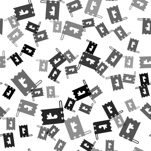 Siyah Viking bayrak simgesi beyaz arka planda izole edilmiş kusursuz desen. Vektör