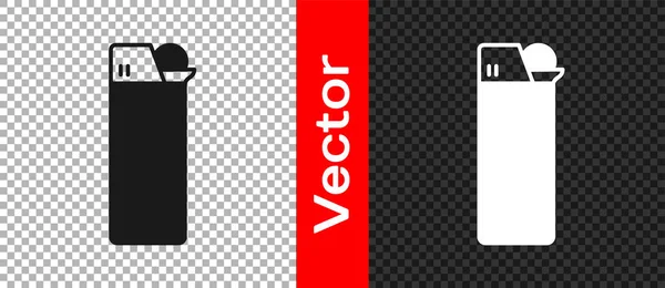 Black Lighter Symbol isoliert auf transparentem Hintergrund. Vektor — Stockvektor