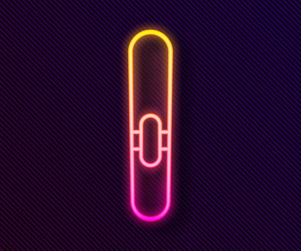 Gloeiende neon lijn Sigaar pictogram geïsoleerd op zwarte achtergrond. Vector — Stockvector