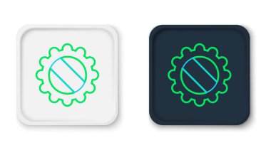 Çizgi kapağı simgesi beyaz arkaplanda izole edildi. Renkli taslak konsepti. Vektör