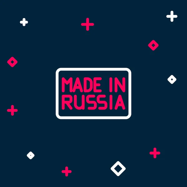 Line Made Russia Ikona Izolované Modrém Pozadí Barevný Koncept Vektor — Stockový vektor