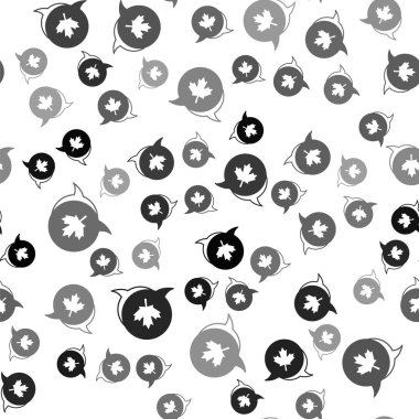 Beyaz arka planda siyah Kanada akçaağaç yaprağı ikonu izole edilmiş. Kanada sembolü akçaağaç yaprağı. Vektör