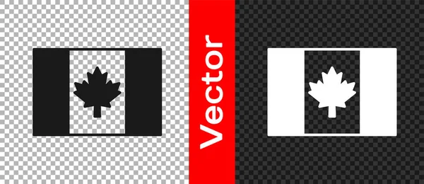 Das Symbol Der Schwarzen Flagge Von Kanada Isoliert Auf Transparentem — Stockvektor