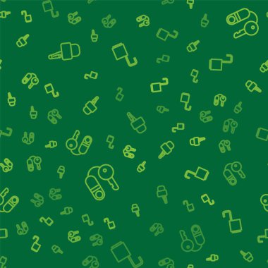 Kilit açma için hat kilidi, anahtarlı ev ve dikişsiz desen için açık asma kilit ayarlayın. Vektör