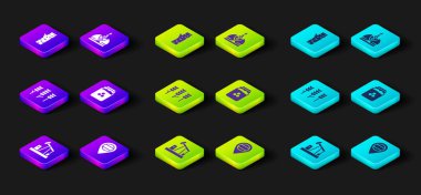 Petrol pompası ya da pompa valesi, Rusya 'nın konumu, buğday, bal kavanozu, kral tacı ve huş ağacı simgesi. Vektör