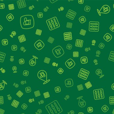 Satır notası, ton, konum müzikali ve ses karıştırıcı kontrolörünü kusursuz bir şekilde ayarla. Vektör