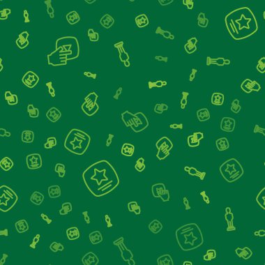 Online set Online video Walk of Fame yıldızı ve Movie kupasını pürüzsüz bir şablona göre oynuyor. Vektör.