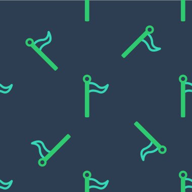 Satır Bayrağı simgesi mavi arkaplanda izole edilmiş kusursuz desen. Yer belirleyici sembol. Vektör.